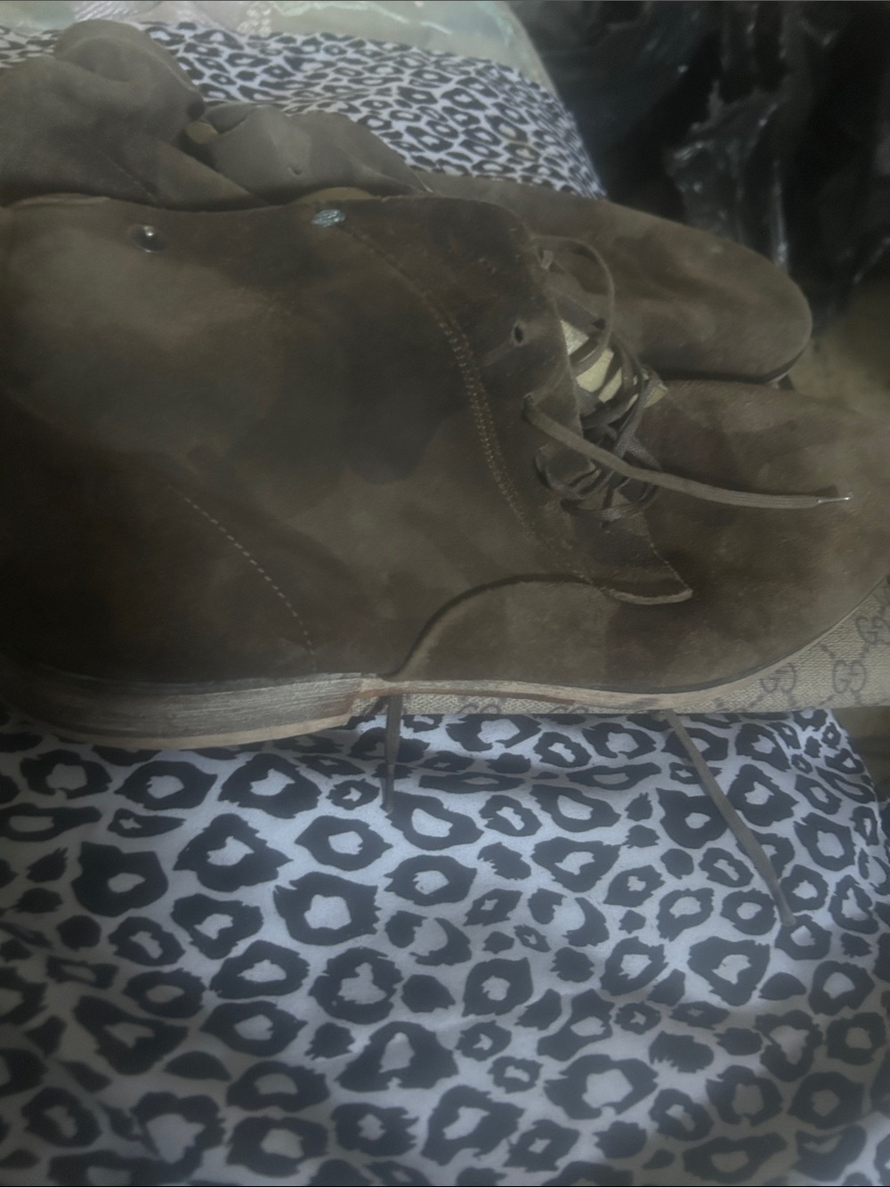 Diesel Brown navy men Suede Lace-Up Women's Boots